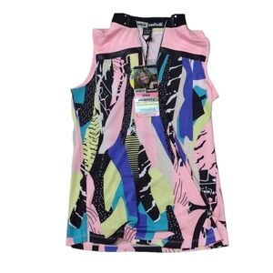 JAMIE sadock pink charming sleeveless golf polo size XS